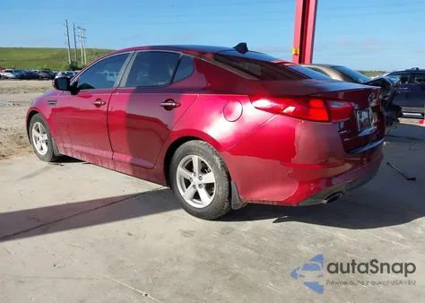 2015 Kia Optima Lx из США, поврежденный, VIN 5XXGM4A76FG495396